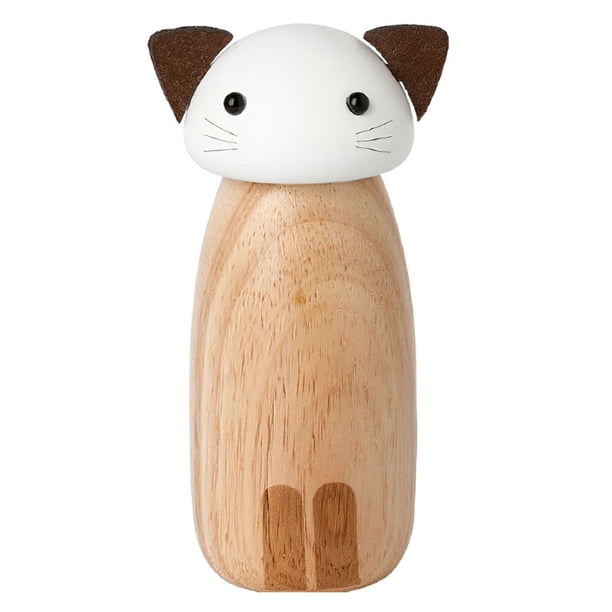 Cute Animal Spicer Botella De Molienda Pimienta De Madera Molinillo De Sal Molinillo De Condimentos De Dibujos Animados Con Perilla Ajustable Para Pimienta Sal Comino sonducket HA026986-01