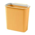 thumbnail image 2 of AuroraX Wall Mounted Kitchen Trash Can Orange 2.6 Gallon Garbage Can Plastic Stylish Contemporary Trash Bin for Compact Spaces, 2 of 6