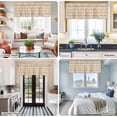 thumbnail image 5 of Thanksgiving Pumpkin Farmhouse Short Window Curtain Valances, Beige Retro Simple Lines Country Rod Pocket Kitchen Valances for Living Room Bedroom Bathroom Cafe 60" x 18", 5 of 8