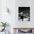 thumbnail image 3 of ONETECH Canvas Wall Art Bedroom Decor Black and White New York City Picture Print Modern Brooklyn Bridge Landscape Painting Artwork Decorations for Living Room Home Office 16\x20\, 3 of 4
