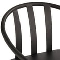 thumbnail image 3 of Elm Lane Lael Black Swivel Bar Stool 25 3/8" High Modern Industrial Wood Seat Curved Arm with Backrest Footrest for Kitchen Counter Height Island Home, 3 of 9