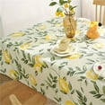 thumbnail image 4 of 2PCS Lemon Leaves Printed Rectangle Tablecloth for Holiday Party Decor Washable Summer Lemon Waterproof Table Cloths Home Decorations, 4 of 6