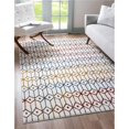 thumbnail image 1 of Unique Loom 3149128 5 x 8 ft. Matrix Trellis Diamonds Rectangular Rug, Ivory, 1 of 1