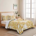 thumbnail image 5 of Quilts Twin XL Size, Yellow Coral Soft Comforter Bedding Set for Bed, Coastal Summer Ocean Nautical Sea Lightweight Quilted Bedspread with Pillow Cover(2 Pieces) for All Season, 68x98 Inch, 5 of 9