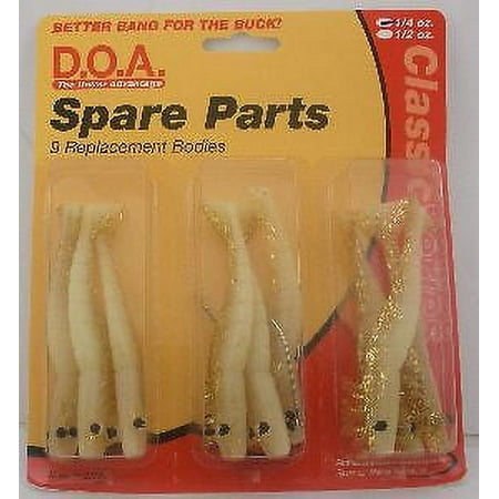 D.O.A. 3 Shrimp Soft Plastic Spare Parts Assortment 9 Count