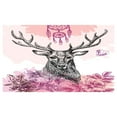thumbnail image 4 of Deer Ceramic Toothbrush Holder, Sketch of Deer with Flowers Leaves and Dream Catcher Tribal Art Boho Style Print, Decorative Versatile Countertop for Bathroom, 4.5" X 2.7", Black Fuchsia, by Ambesonne, 4 of 4