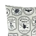thumbnail image 2 of Lush Decor 100% Polyester Halloween Badge Decorative Pillow Gray Single 20X20, 2 of 3
