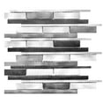 thumbnail image 5 of The Tile Life Mason Brick 12" x 12" Grigio Brushed Metal Linear Mosaic Tile 11-Piece, 5 of 7