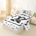 thumbnail image 2 of Erosebridal Initial K Girls Twin Sheet Sets, Black Bow Love Heart Bedding, 3pcs, 2 of 5