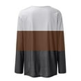 thumbnail image 4 of Topvent Women's Loose Casual Leisure Long Sleeve Round Neck Collar Patchwork T-Shirt Top, 4 of 6