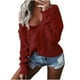thumbnail image 2 of Pntutb - Blusa de manga larga con cuello en V para mujer, informal, con hombros descubiertos Pntutb Pntutb-4266, 2 of 7
