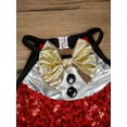 thumbnail image 6 of iiniim Girls Shiny Sequin Ice Skating Tuxedo Leotard Dress Jazz Tap Dance Performance Costume Size 6-16 A Red 10, 6 of 7