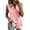 Pink, variant on WAGUTH Women's Cotton Linen Button Down Shirts Sleeveless Notched Lapel Collar Casual Tank Top Blouses for Work Office