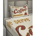 thumbnail image 3 of Ambesonne Retro Fitted & Top Sheet Set with Sham, Vintage Rusty Faded Tin, Cream Red Orange, 3 of 5
