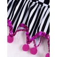 thumbnail image 7 of iiniim Girls Ballet Dance Tutu Dress Halter Neck Sleeveless Sequins Pompoms Circus Clown Party Black&Rose 6, 7 of 7