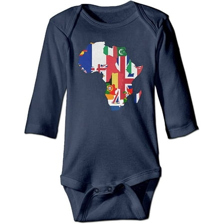 

Funny Vintage Unisex Africa Map Romper Climb Cloth Infant