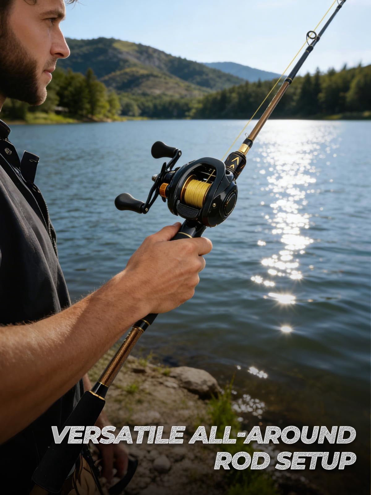 Fishing Rods  Carbon Fiber Spinning & Casting Poles Saltwater Resistant Guides 6'/7'/8'/9'/10'/12'-portable 2/3/4/-piece Telescopic Designs Cork/eva Grip For Bass Trout Inshore Surf