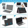 thumbnail image 4 of 4 in 1 Laptop Case for MacBook Pro 13.3 Inch (A2159 A1989 A1708 A1706) Touch Bar Screen Protector  Plastic Hard Shell Case  Keyboard Cover & Sleeve Case Shoulder Bags, 4 of 13