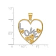 thumbnail image 3 of 14K Yellow Gold LOVE Floating Hearts Pendant Necklace Charm with Chain, 3 of 4
