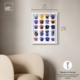 thumbnail image 4 of Pansy Patch Grid IV Shadowbox Print Flower Art Decor by Art Remedy, White Frame, 16 x 20, 4 of 6