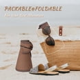 thumbnail image 5 of Women's Sun Visor Hats Wide Brim Straw Beach Hat Ponytail Hats for Women Foldable Floppy, 5 of 5