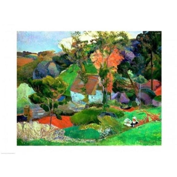 Posterazzi BALXIR61074LARGE Landscape at Pont Aven 1888 Poster Print by Paul Gauguin - 36 x 24 in. - Large