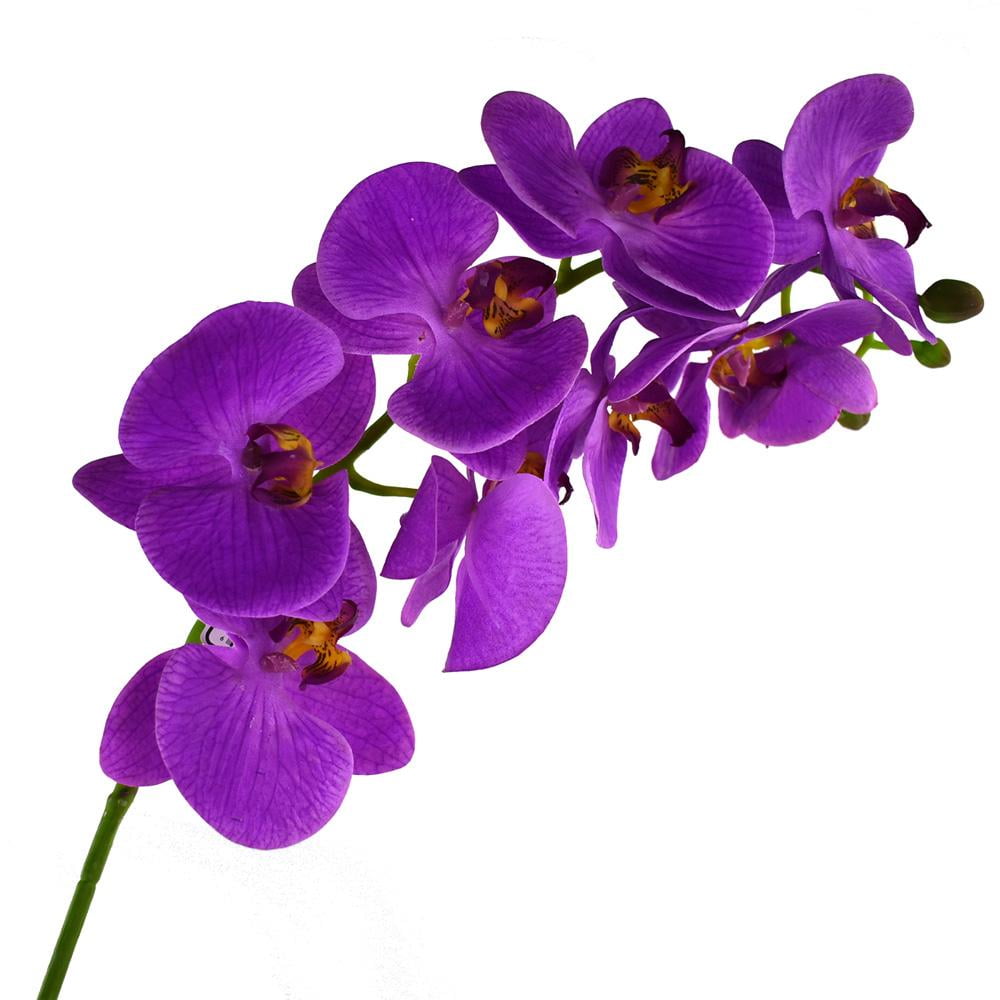 Deluxe Artificial Orchid Stem, 31Inch, Purple