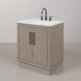 thumbnail image 4 of Water Creation 30" Wood Single Bathroom Vanity in Gray Oak & Bronze, 4 of 11