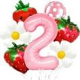 thumbnail image 1 of Set de Globos para 2º Cumpleaños Temática de Fresas Corabsar 7 piezas, 1 of 7