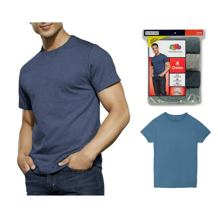 Integral morgue sponsoreret Fruit of the Loom Men's 4 pack assorted color crew t-shirt - Walmart.com