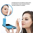 thumbnail image 7 of for Cute iPhone 12 Case for Women with Credit Card Holder & Hidden Mirror, Two Layer Shockproof Heavy Duty Protection Cover Protective Wallet Case for iPhone 12, Skyblue, 7 of 7