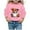 Pink, variant on Girls Halloween Cute Pumpkin Cat Print Long Sleeve Crewneck Sweatshirt Pullover Top White,2-3 Years