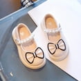 thumbnail image 6 of ZToonmas Girls' Patent Leather Mary Jane Shoes Princess Style Pearl Ankle Strap Bowknot Soft Sole Kids Dress Shoes for School Stage Performance, 6 of 9