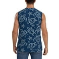 thumbnail image 4 of Goofa Sea Turtle Printed Men's Sleeveless T-Shirt - Athletic Gym Workout Tank Top for Men - Moisture-Wicking, UPF 30+ Quick-Dry Muscle Tee-Medium, 4 of 8