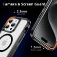 thumbnail image 5 of Dteck Magnetic & Seamless Stand for iPhone 15 Pro Max, Compatible with MagSafe, Military Grade Drop Protection, Slim Frosted Rugged Kickstand Phone Case for iPhone 15 Pro Max,Matte Black, 5 of 6