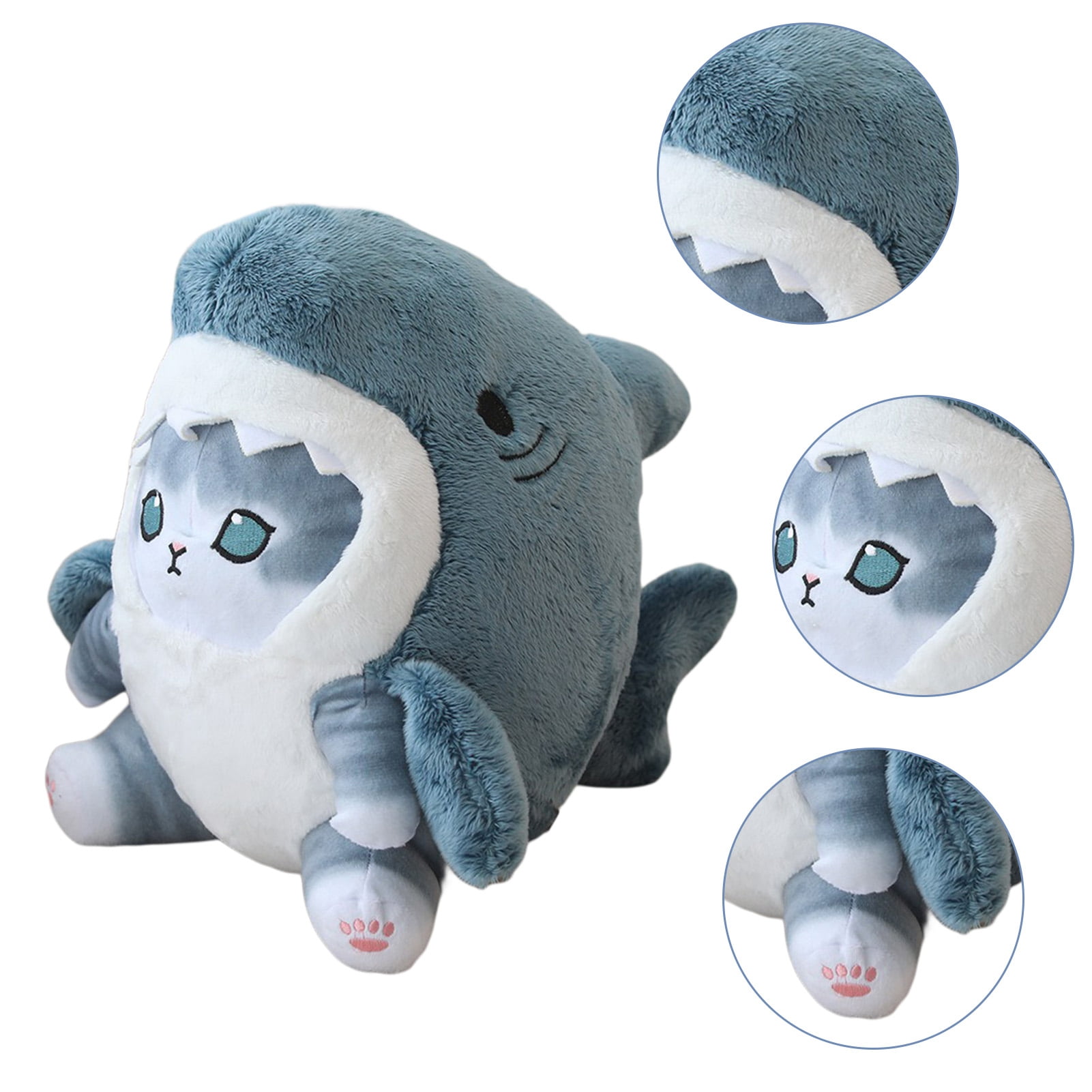 Skindy 2-in-1 Shark Cat Plush Toy and Cross-Dressing Doll A Soft ...