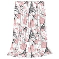 thumbnail image 2 of Honeii Paris Print Fleece Blanket - Throw Blanket for Bed, Sofa, Couch, Camping, and Travel , Microplush Ultra Soft Warm Blanket-60"x50", 2 of 7