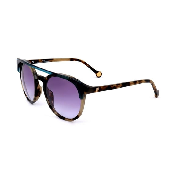 Carolina Herrera sunglasses SHE790 WOMAN 51/21/135 07UH SHINY HAVANA W/GREEN PARTS