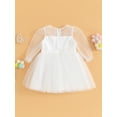 thumbnail image 4 of Bagilaanoe Toddler Baby Girl Party Dress Long Sleeve A-line Princess Dresses 6M 12M 18M 24M 3T 4T Kid Fall Patchwork Tulle Skirt, 4 of 9