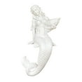 thumbnail image 2 of deevoka Garden Sitting Mermaid Figure Statue Elegant for Pool Pond Mermaid Sculpture White, 2 of 9