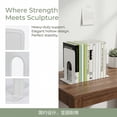 thumbnail image 2 of Unique Bargains Expandable Iron Bookends with Compartments White 5.2"L x 6.5"W x 8.5"H, 2 of 5