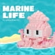 thumbnail image 3 of Nueva serie de bloques de construcción de vida marina: tortuga, beluga, caballito de mar, cangrejo, pulpo, tiburón, pez payaso y orca, juguetes ensamblados, 3 of 5