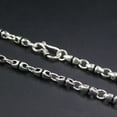 thumbnail image 3 of K-KED Sterling Silver Chain 925 Men Necklace Vintage Delicate Jewelry 5mm Yubbao Chain 22inchL, 3 of 5