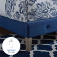 thumbnail image 4 of DeCoro Seattle Modern Tufted Easy Assembly Upholstered Platform Bed with Headboard, Wood Frame with Solid Wood Slat Support, No Box Spring Required and Noise-free, Queen, Antonio Sapphire, 4 of 10