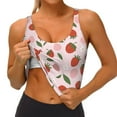 thumbnail image 4 of Lsque Floral Strawberr Printed Women'S Sports Bra, Compression, Moisture Wicking, High-Impact Sports Bra For Women,Supportive sports bra-Large, 4 of 9