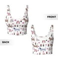 thumbnail image 5 of Haiem Cute Dog Pattern Womens Sports Bra - U Neck Padded Low Impact Yoga Bra Workout Crop Top Gym Moisture-Wicking Workout Vest -Large, 5 of 9
