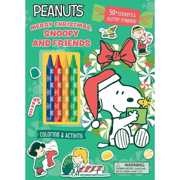 Color & Activity with Crayons Peanuts: Merry Christmas, Snoopy and Friends, (Paperback)