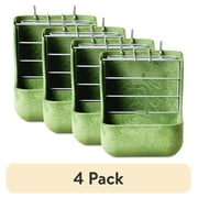 (4 pack) Vibrant Life Small Animal Plastic Hay and Food Bin, Green, 1 Count