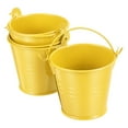 thumbnail image 1 of Cubos metálicos pequeños de 2"x2" Coloridos Cubos Lindos de Caramelo Pequeños Cubos Decorativos con Mangos Amarillos 3 Paquete, 1 of 1