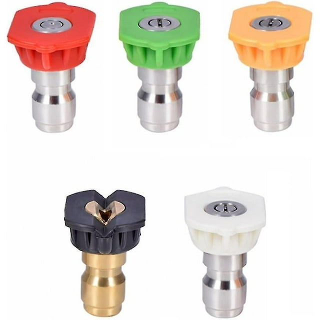 Boquilla de conexión rápida de 1/4" para hidrolavadora, boquilla de unión para tubería de agua (5 unidades)